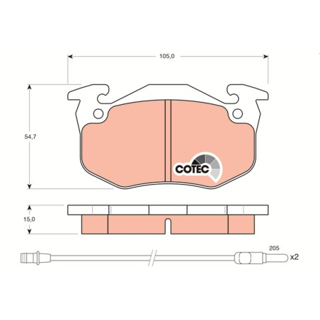Plaquettes De Frein Avant Pour Renault 5 Clio I Rapid Super Twingo 7701205277