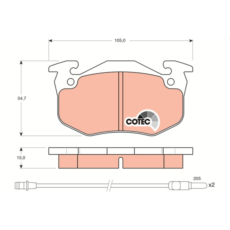 Plaquettes De Frein Avant Pour Renault 5 Clio I Rapid Super Twingo 7701205277