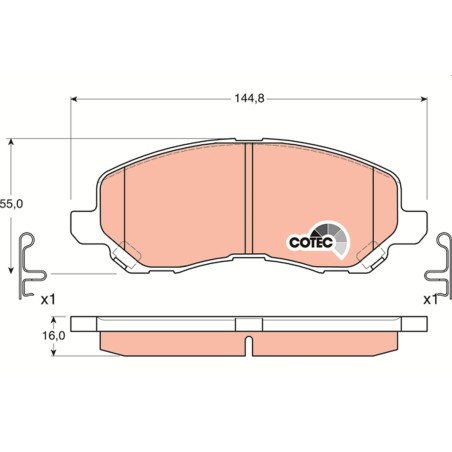 Plaquettes De Frein Avant Pour Peugeot Citroën Dodge Jeep 1607690380 5191229AA