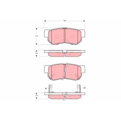 Plaquettes De Frein Arrière Pour Hyundai Getz Grandeur Matrix 58302-26A00