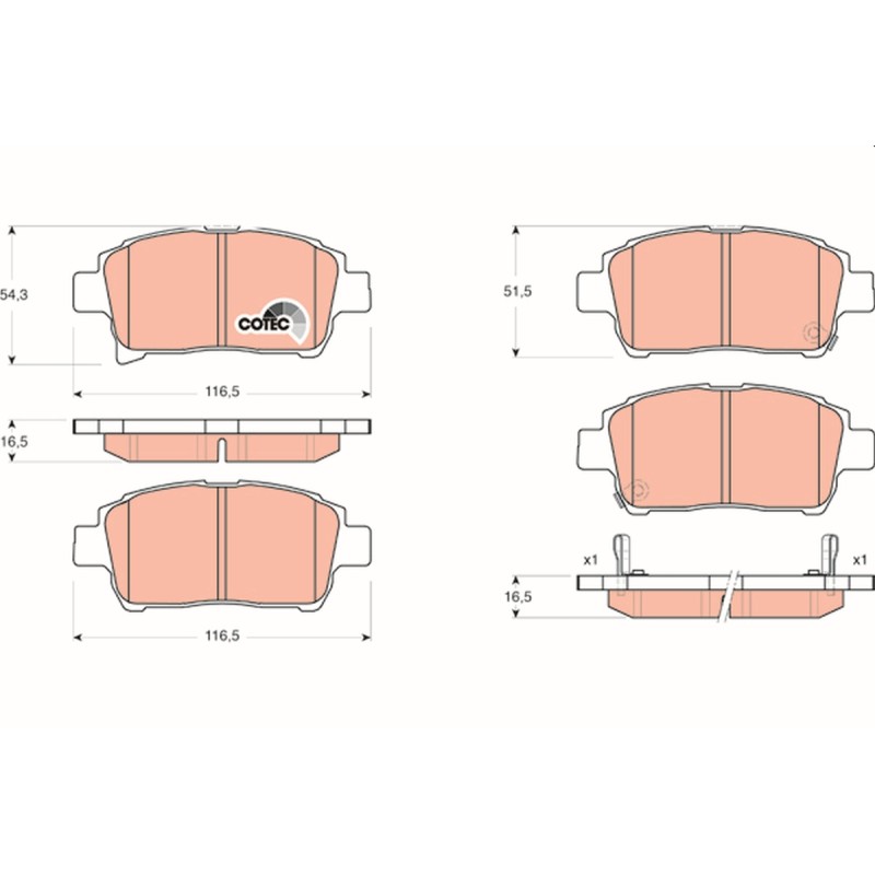 Plaquettes De Frein Avant Pour Toyota BB I Corolla IQ Prius Probox/Succeed Yaris