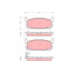 Plaquettes De Frein Arrière Pour Mazda MX-5 II N0Y12648Z N0Y72648Z N0Y72648ZC