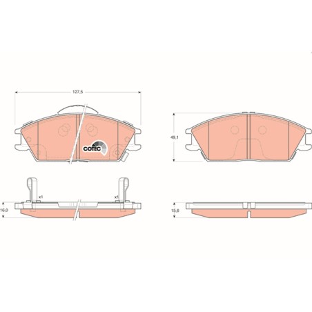 Plaquettes De Frein Avant Pour Hyundai Accent II Getz Lantra 58101-1CA00