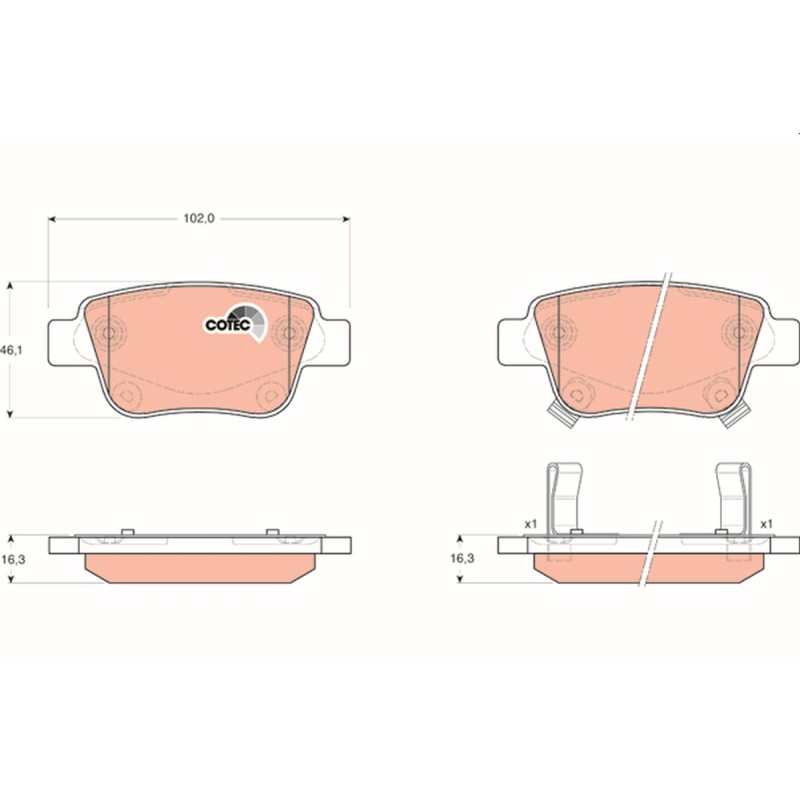 Plaquettes De Frein Arrière Pour Toyota Avensis Corolla 04466-05010 04466-05020