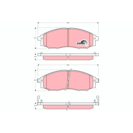 Plaquettes De Frein Avant Pour Nissan Navara Pathfinder II Pick-up 41060-7Z025