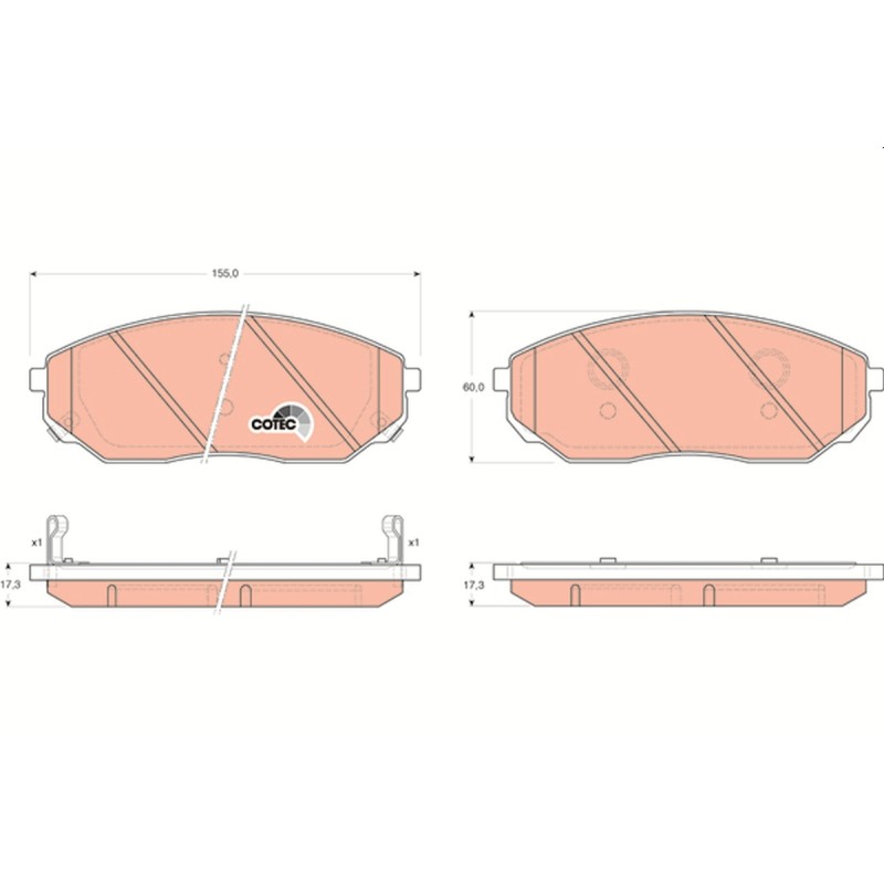 Plaquettes De Frein Avant Pour Kia Sorento I 58101-3EE00 58101-3EU00