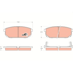 Plaquettes De Frein Arrière Pour Kia Sorento I 58302-3ED00 58302-3ED01