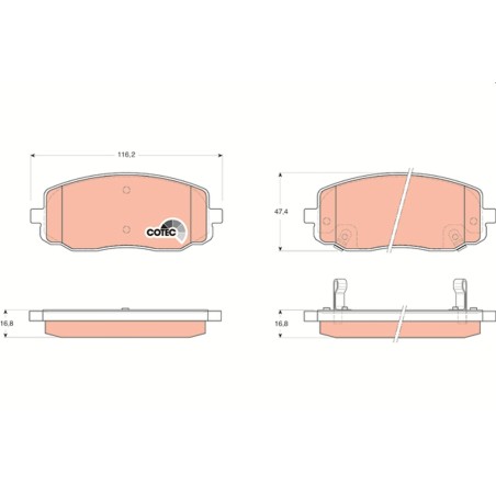 Plaquettes De Frein Avant Pour Hyundai i10 Kia Picanto 58101-0XA01 58101-07A10