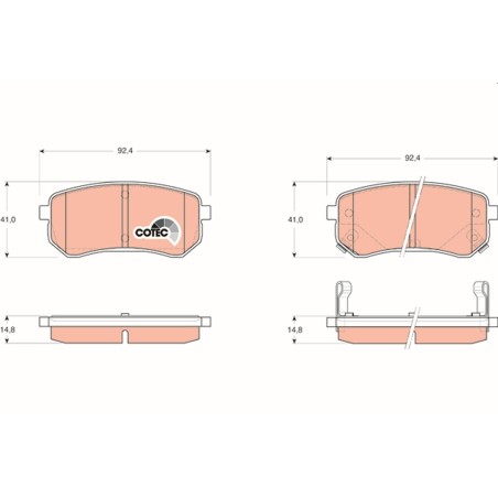 Plaquettes De Frein Arrière Pour Hyundai i10 Kia Picanto 58302-0XA00