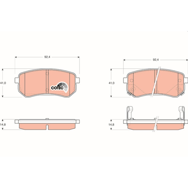 Plaquettes De Frein Arrière Pour Hyundai i10 Kia Picanto 58302-0XA00