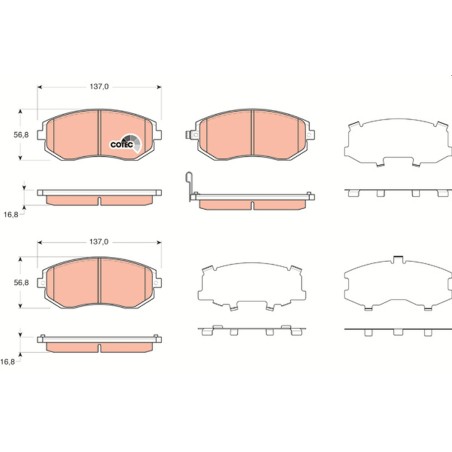 Plaquettes De Frein Avant Pour Subaru Forester Impreza Legacy IV V 26296FE081