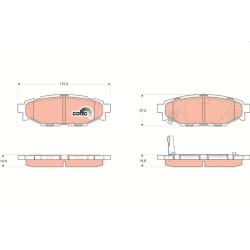 Plaquettes De Frein Arrière Pour Toyota GT 86 Subaru BRZ Forester V Outback XV