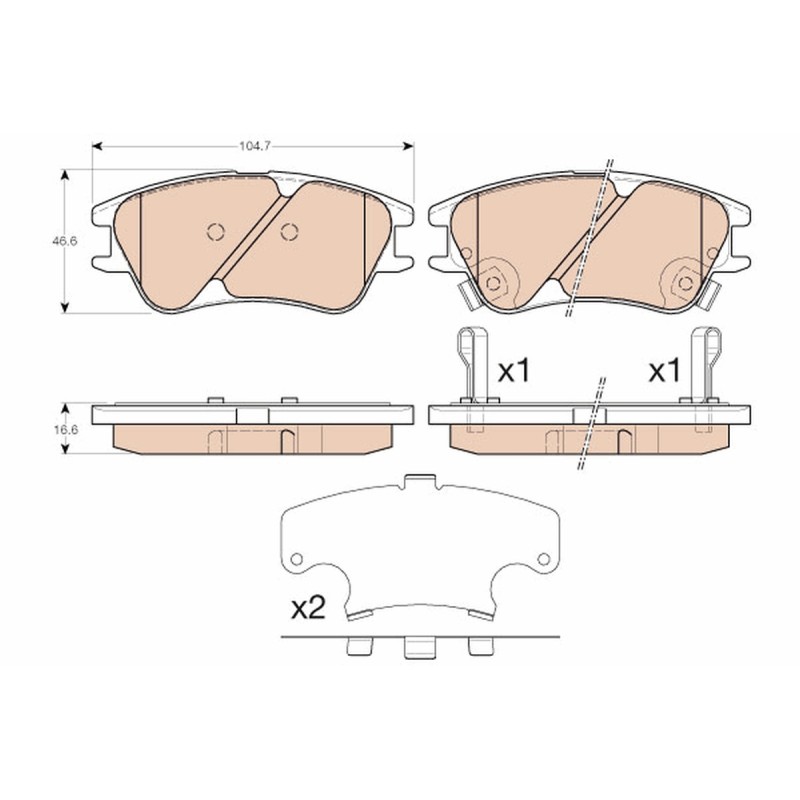 Plaquettes De Frein Avant Pour Dodge Atos Hyundai Atos 58101-05A10 58101-05A30