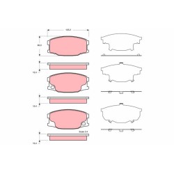 Plaquettes De Frein Avant Pour MITSUBISHI (FE5, FE6) VI MC894601 MK499871