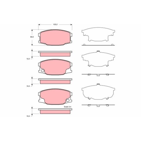 Plaquettes De Frein Avant Pour MITSUBISHI (FE5, FE6) VI MC894601 MK499871