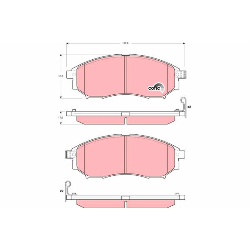 Plaquettes De Frein Avant Pour Renault Nissan Infiniti EX 410600023R 41060-0V790