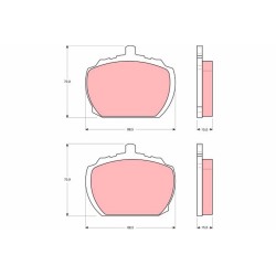 Plaquettes De Frein Avant Pour Ford Bedford LDV MG 89VX-2K021-AA 91109274