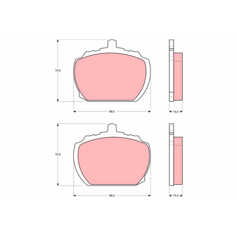 Plaquettes De Frein Avant Pour Ford Bedford LDV MG 89VX-2K021-AA 91109274
