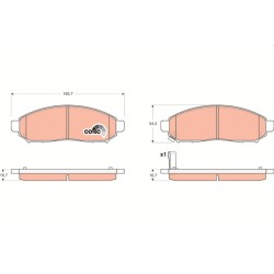 Plaquettes De Frein Avant Pour Nissan NP300 Navara Pathfinder III D1060-ZP00C