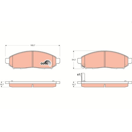 Plaquettes De Frein Avant Pour Nissan NP300 Navara Pathfinder III D1060-ZP00C