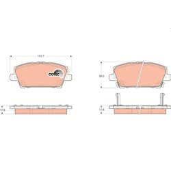 Plaquettes De Frein Avant Pour Honda Civic IX VIII 45022-SMG-E00 45022-SMG-E01