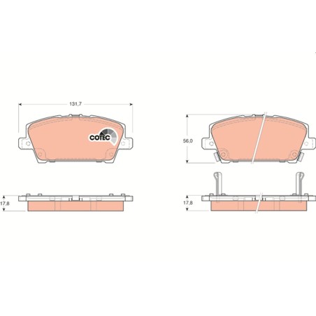 Plaquettes De Frein Avant Pour Honda Civic IX VIII 45022-SMG-E00 45022-SMG-E01
