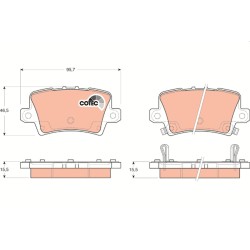 Plaquettes De Frein Arrière Pour Honda Civic IX VIII 43022-SMG-E00