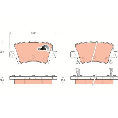 Plaquettes De Frein Arrière Pour Honda Civic IX VIII 43022-SMG-E00
