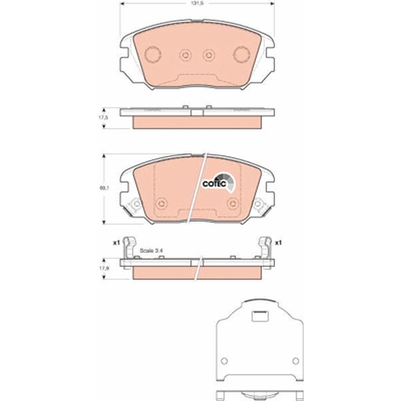 Plaquettes De Frein Avant Pour Hyundai Grandeur Sonata V Tucson Tucson/SUV Kia