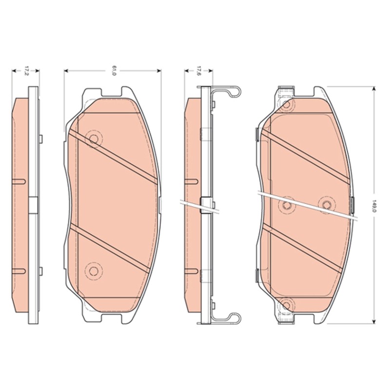 Plaquettes De Frein Avant Pour Ssangyong Rodius II Van Stavic 4813021A00