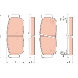 Plaquettes De Frein Arrière Pour Ssangyong Rodius II Van Stavic 4841321A10