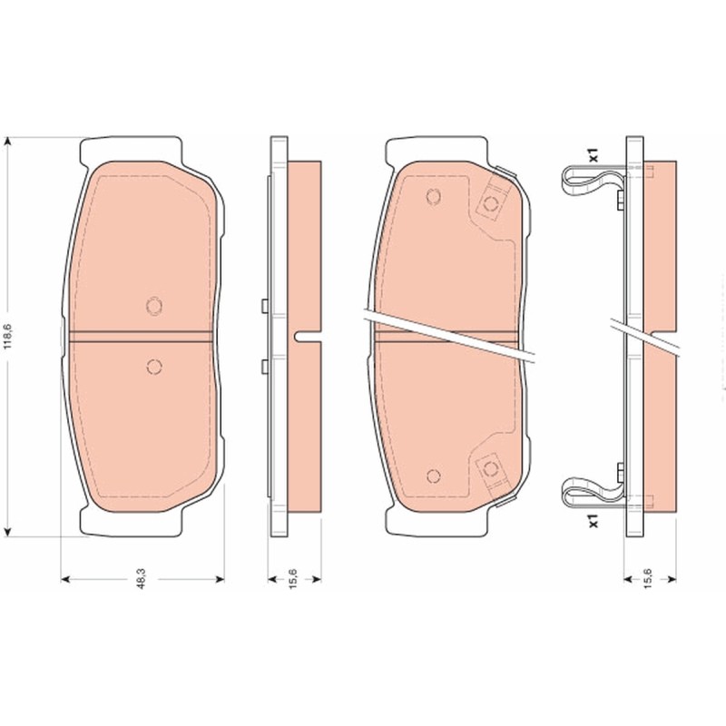 Plaquettes De Frein Arrière Pour Ssangyong Rodius II Van Stavic 4841321A10