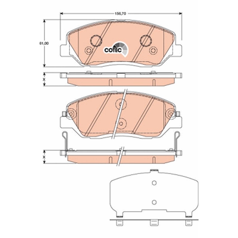 Plaquettes De Frein Avant Pour Hyundai Kia Ssangyong 58101-4DU00 48130341A0