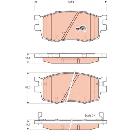 Plaquettes De Frein Avant Pour Hyundai Accent III i20 Kia RIO II