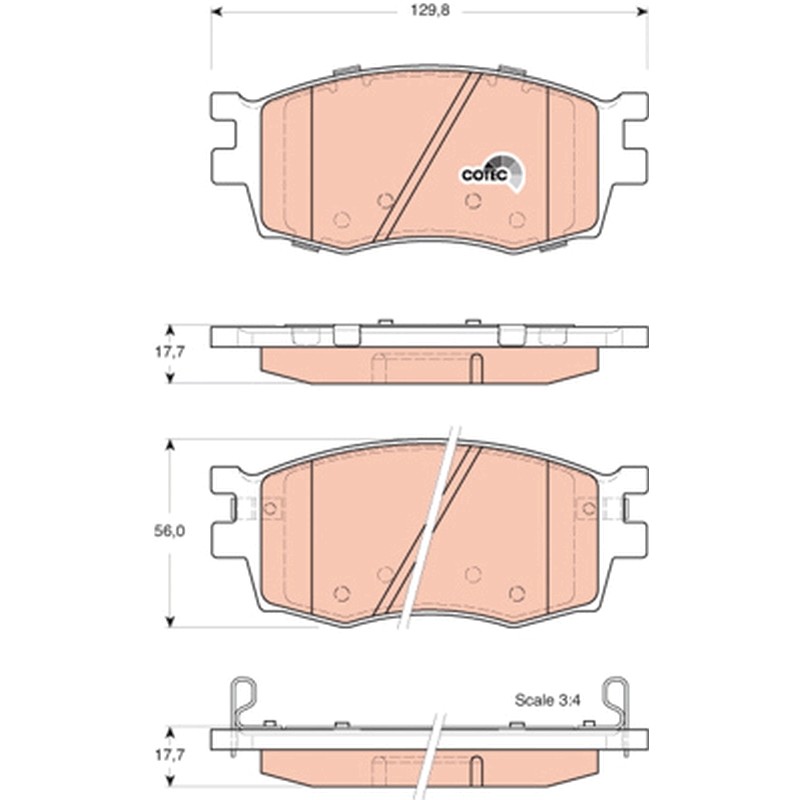 Plaquettes De Frein Avant Pour Hyundai Accent III i20 Kia RIO II
