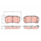 Plaquettes De Frein Arrière Pour Hyundai Accent III i20 i30 ix35 Van Sonata V
