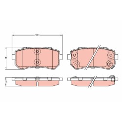 Plaquettes De Frein Arrière Pour Hyundai Accent III i20 i30 ix35 Van Sonata V