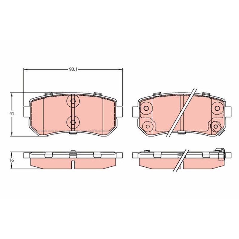 Plaquettes De Frein Arrière Pour Hyundai Accent III i20 i30 ix35 Van Sonata V