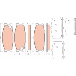 Plaquettes De Frein Avant Pour MITSUBISHI (FE3, FE4) V (FE5, FE6) VI MC894589