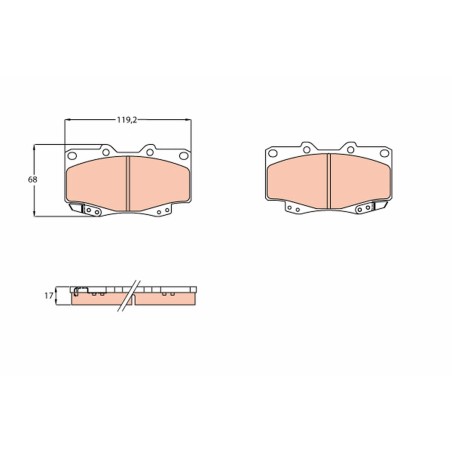Plaquettes De Frein Avant Pour Toyota Fortuner Hilux VI VII 04465-0K070