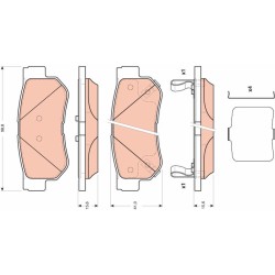 Plaquettes De Frein Arrière Pour Hyundai Getz 58302-1CA00 58302-1CA10