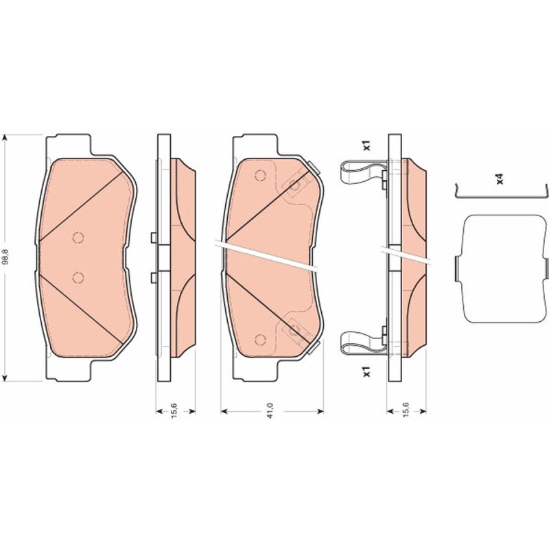 Plaquettes De Frein Arrière Pour Hyundai Getz 58302-1CA00 58302-1CA10
