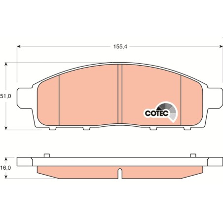 Plaquettes De Frein Avant Pour Mitsubishi L200 L200/Triton 4605A198 4605A284