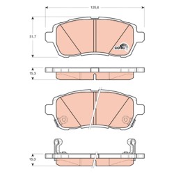 Plaquettes De Frein Avant Pour Ford Suzuki Daihatsu Mazda 1550219 55810-52R50