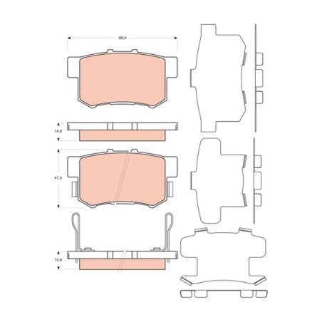 Plaquettes De Frein Arrière Pour Suzuki Swift III SX4 Honda Accord VII
