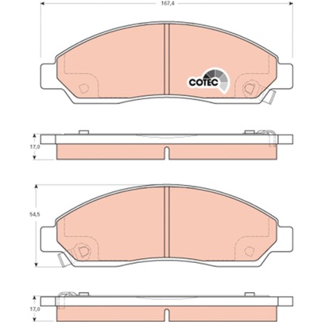 Plaquettes De Frein Avant Pour Chevrolet Holden Isuzu Mitsubishi 89040317