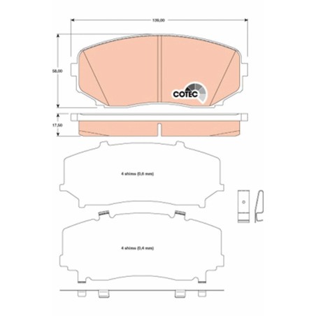 Plaquettes De Frein Avant Pour Ford USA Mazda Mitsubishi EHY23328Z EHY43328Z