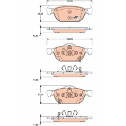 Plaquettes De Frein Avant Pour Honda Accord VIII 45022-TL1-G00 45022-TL1-G01