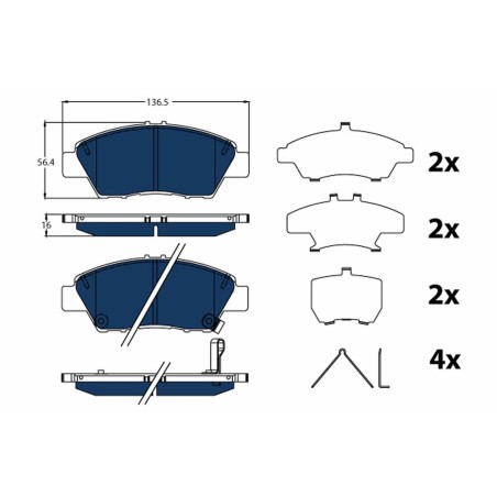 Plaquettes De Frein Avant Pour Honda CR-Z Insight Jazz III 45022-TK6-A00