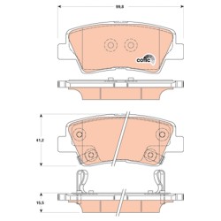 Plaquettes De Frein Arrière Pour Hyundai Kia Ssangyong 58302-2TA60 58302-1WA35